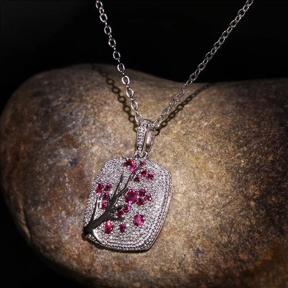 NEW Elegant Blossom Tree Branch Necklace - Picture 2 of 4